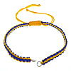 Bracelets d'amitié, corde en nylon, avec laiton, Placage de couleur platine, fait à la main & réglable, 5mm, 2mm Environ 3.5mm Environ 6.5-11.5 pouce, Vendu par brin