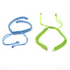 Bracelets cordon en nylon, corde en nylon, avec laiton, Placage de couleur platine, réglable, plus de couleurs à choisir, 8mm, 3.5mm Environ 4.5mm Environ 6.5-12 pouce, Vendu par brin
