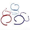 Bracelets cordon en nylon, corde en nylon, avec laiton, Placage de couleur platine, réglable, plus de couleurs à choisir, 5mm, 2.5mm Environ 4mm Environ 6.5-12 pouce, Vendu par brin