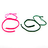 Nylonschnur Armbänder, mit Messing, Platinfarbe platiniert, einstellbar, keine, 4.5mm, 2mm, Bohrung:ca. 4mm, Länge:ca. 6-10 ZollInch, verkauft von Strang