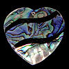 Pendentif coquille Modèle mosaïque , coquille d'ormeau, coeur, approx Environ 1.5mm, Vendu par PC