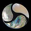 モザイク パターン シェル ペンダント, 黒い貝, とともに ピンク貝 & アワビ貝, 楕円, approx 穴:約 0.5mm, 売り手 パソコン