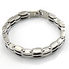 Stainless Steel Healing Bracelets, stainless steel foldover clasp Approx 9 Inch 