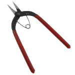 Ferronickel Flat Nose Plier, with Plastic, red 