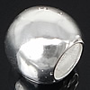 Sterling Silber Perlen Europa, 925 Sterling Silber, Trommel, plattiert, ohne troll, keine, 7.6x9mm, Bohrung:ca. 5mm, verkauft von PC