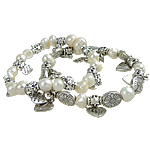 Bracelets de perles En alliage de zinc , perle d'eau douce cultivée, couleurs mélangées, sans plomb, 2-12mm .5 pouce, Vendu par brin