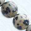 Dalmatinische Perlen, Dalmatiner, rund, Weitere Größen für Wahl, Bohrung:ca. 1mm, Länge:15 ZollInch, verkauft von Strang