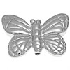 Sterling Silver Animal Bead, 925 Sterling Silver, Butterfly, plated Approx 1mm 