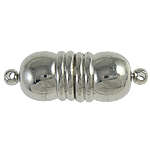 Brass Magnetic Clasp, single-strand, platinum color Approx 1MM 