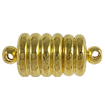 Brass Magnetic Clasp, single-strand, twist column, gold color Approx 5.3MM 