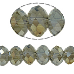 Nachmachung Swarovski 5040 Rondelle Perlen, Kristall, halb plattiert, facettierte, mehrere Farben vorhanden, 8x10mm, Bohrung:ca. 1mm, Länge:22.6 ZollInch, 72PCs/Strang, verkauft von Strang