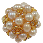 Ball Cluster Cultured Pearl Beads, perle d'eau douce cultivée, Rond, fait à la main, plus de couleurs à choisir, 20mm, Vendu par PC