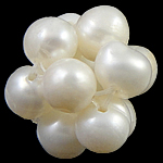 Ball Cluster Cultured Pearl Beads, Freshwater Pearl, Round, handmade 12mm 
