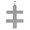 Stainless Steel Tag Charm, original color Approx 
