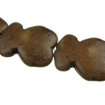 Bolas turquesas sintéticos, Turquesa sintético, Oso, marrón, 14x18x5mm, longitud:15.1 Inch, 23PCs/Sarta, Vendido por Sarta