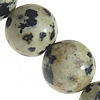 Dalmatinische Perlen, Dalmatiner, rund, Weitere Größen für Wahl, Länge:15 ZollInch, verkauft von Strang