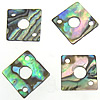 Shell Jewelry Connector, Abalone Shell, Rhombus, New Zealand imported & 1/1 loop 1-1.5mm Approx Approx 1.5, 4mm 