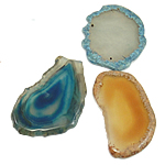 Mixed Agate Pendants, 35-76mm Approx 2mm [