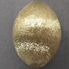 Brass Brushed Beads, Oval, plated Approx 2mm 