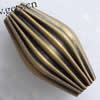 Corrugated Brass Beads, Bicone, plated Approx 1.5mm 