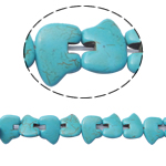 Synthetische Türkis Perlen, Elephant, hellblau, 17x12x4mm, Bohrung:ca. 1.5mm, Länge:15.5 ZollInch, 39PCs/Strang, verkauft von Strang