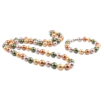 Ювелирные наборы из ракушек с Южного моря, южноморская ракушка, браслет & ожерелье, латунь замочек, 10mm, длина:27.5 дюймовый,  7.5 дюймовый, продается указан