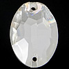 Crystal Connector, Oval, faceted & 1/1 loop Approx 1.2mm 