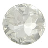 Crystal Cabochons, Flat Round, faceted 