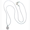 Клевер ожерелье ювелирных изделий, Серебро 925 пробы, с Шелк, Четырехлистный клевер, 0.6mm длина:Приблизительно 16 дюймовый, продается Strand