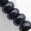 Natural Black Agate Beads, Rondelle Inch 