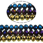 Rondelle Crystal Beads, full plated, handmade faceted Approx 1mm .6 Inch 