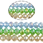 Imitation de perles en cristal CRYSTALLIZED™ , rondelle, Placage de couleur AB, imitation de cristal CRYSTALLIZED™ & facettes faites à la maindécalque, plus de couleurs à choisir .8 pouce Vendu par brin