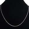 Sterling Silver Necklace Chain, 925 Sterling Silver, plated, twist oval chain 1mm Approx 18 Inch 