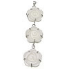 Zinc Alloy Shell Pendants, with White Shell, Flower, platinum color plated 75mm Approx Approx 4mm 