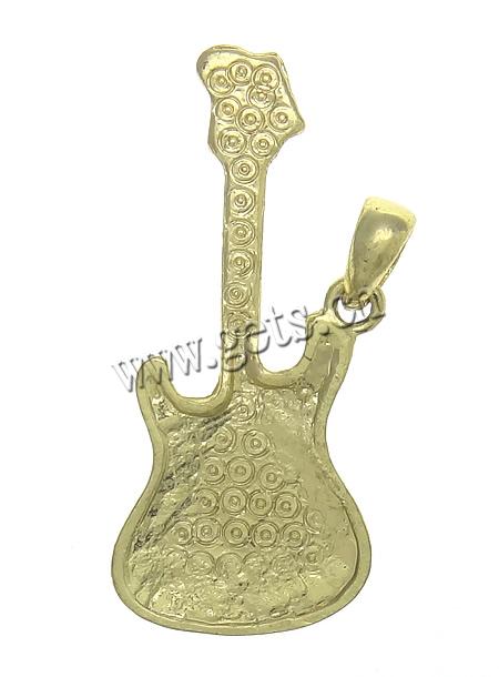Musical Instrument Shaped Zinc Alloy Pendants, Guitar, plated, Customized & with rhinestone, more colors for choice, 20x45.2x2.8mm, Hole:Approx 4x5mm, Sold By PC
