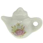 Décoration de porcelaine, avec le motif de fleurs Environ 2mm, Vendu par PC