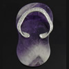 Natural Quartz Pendants, Amethyst, with Brass, Shoes, platinum color plated, February Birthstone & two tone 