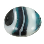 Plated Lampwork Beads, Oval Approx 2mm 