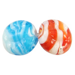 Plated Lampwork Beads, Coin, pearlized Approx 1.5mm 