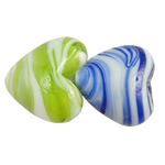 Plated Lampwork Beads, Heart Approx 2mm 