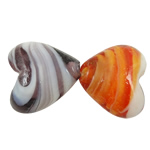 Plated Lampwork Beads, Heart Approx 2mm 