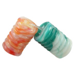 Plated Lampwork Beads, Tube Approx 1.5mm 
