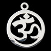 Sterling Silver Message Pendant, 925 Sterling Silver, Flat Round, plated Approx 2mm 