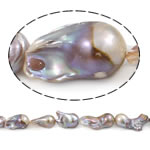 Freshwater Cultured Nucleated Pearl Beads, Cultured Freshwater Nucleated Pearl, Teardrop, natural, Grade AAA, 15-16mm Approx 0.8mm .5 Inch 