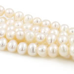 Perlas Patata Freshwater, Perlas cultivadas de agua dulce, natural, Blanco, Grado AA, 5-5.5mm, agujero:aproximado 0.8mm, longitud:15.5 Inch, Vendido por Sarta