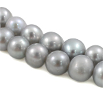Perlas Patata Freshwater, Perlas cultivadas de agua dulce, natural, gris, Grado AA, 8-9mm, agujero:aproximado 0.8mm, longitud:15.5 Inch, Vendido por Sarta