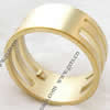Ajuste del anillo de cobre amarillo por mayor, metal, chapado, más colores para la opción, 8.5x19mm, tamaño:5.5, Vendido por UD