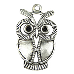 Zinc Alloy Animal Pendants, Owl, plated nickel, lead & cadmium free Approx 2mm 