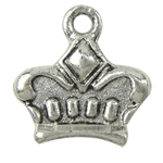 Zinc Alloy Crown Pendants, plated nickel, lead & cadmium free Approx 1.5mm 