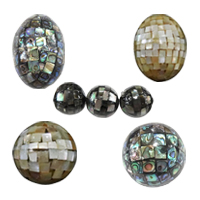 Abalorios de concha de estilo mosaico